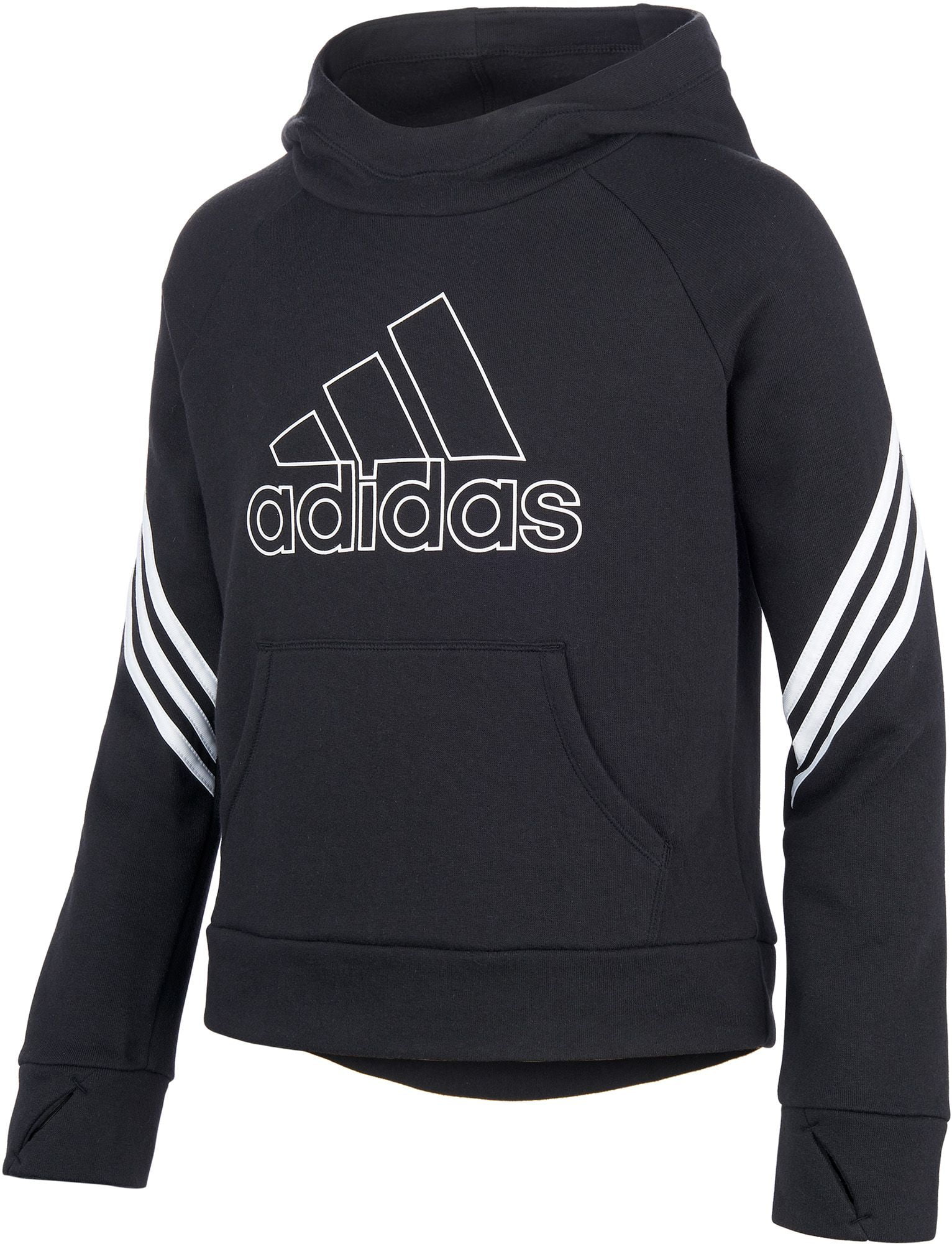 womens adidas 3 stripe hoodie