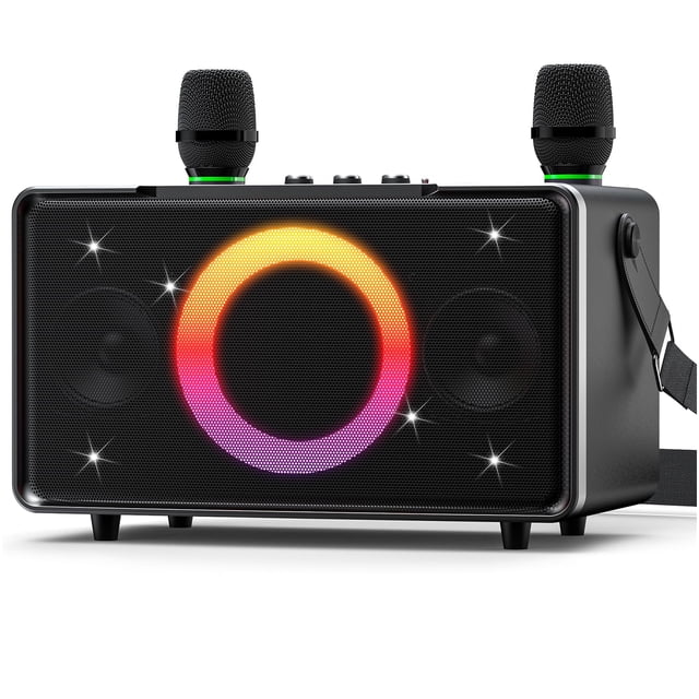 Parlante Bluetooth Portátil GFEEN 200W con 15 Horas de Reproducción y 2 Micrófonos