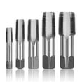 thumbnail image 2 of Amdohai 5Pcs NPT Taper Pipe Taps Set 1/8'' 1/4'' 3/8'' 1/2'' 3/4'' Carbon Steel Pipe Taps Rethread Damage Pipe Threads, 2 of 8