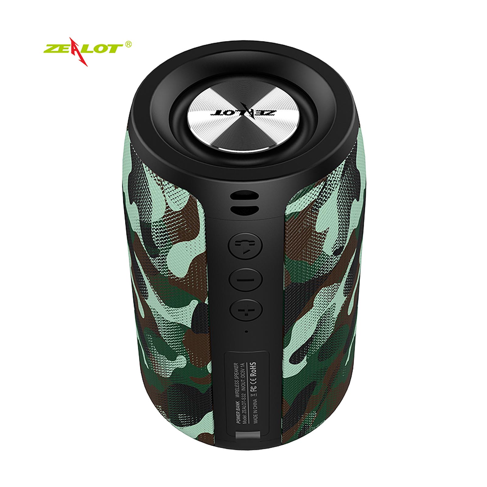 Tomshoo ZEALOT S32 Portable Wireless Speaker 5W Subwoofer Outdoor Sound Box Music Player U Disk TF Card Reader AUX-IN 2000mAh Battery - image 1 of 7