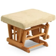 Storkcraft - Sleigh Style Glider Ottoman, Oak