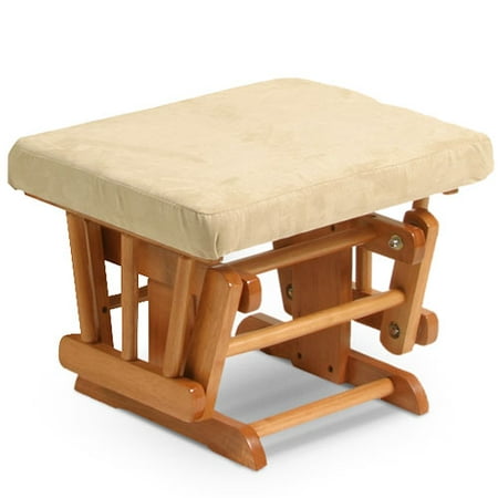 Storkcraft - Sleigh Style Glider Ottoman, Oak