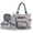BlackStripe, variant on 8PCS Baby Diaper Bag Set - Spacious 12-Pocket Design with Bottle Bag, Diaper Pad & Burp Cloths - 2 Carrying Ways, Wide Opening for Easy Access - Ideal for Parents