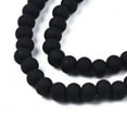 thumbnail image 3 of Handmade Polymer Clay Beads Strands for DIY Jewelry Crafts Supplies Round Black 7x5.5mm Hole: 1.6mm about 69pcs/strand 15.75 inch~16.14 inch(40~41cm), 3 of 7