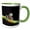 Green/White, variant on 3drose, Very Colorful Tropical Frog Closeup, 11oz Two-tone Blue Mug
