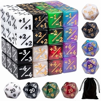 72 Pièces Dés Polyédriques, Dés D10 Multicolores en Acrylique, Jeux de Table D&D/RPG/MTG, Sac de Rangement