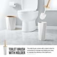 thumbnail image 4 of Livhil 8 Pcs Bamboo and Plastic Bathroom Accessories Sets, Specially Designed for Small Spaces (White), 4 of 7