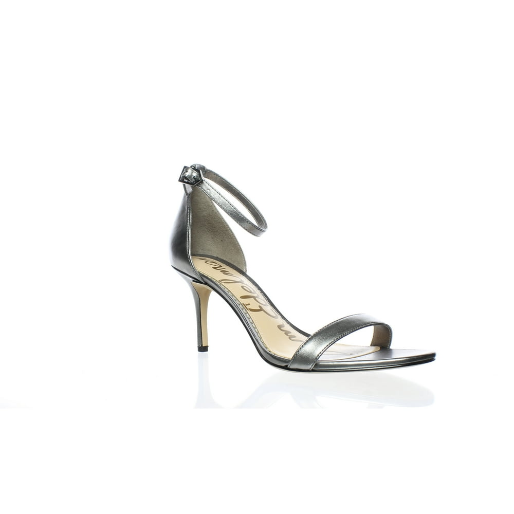 Sam Edelman - New Sam Edelman Womens Patti Silver Ankle Strap Heels ...