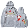 thumbnail image 1 of Bmisegm Sweat à Capuche Imprimé Lettre du Père Noël pour Femmes Col Rabattu Plus Design Ample avec Chandails en Molleton Décontractés pour Femmes GY2 TG, 1 of 3