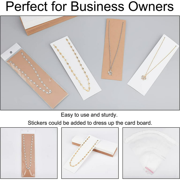 Earring Cards for Selling With 200pcs Durable Packing Bags, Sturdy Earring  Display Cards for Packing Earring, Necklace, Jewelry 