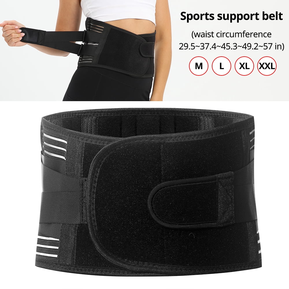 Adjustable Lumbar Support Belt Lower Back Brace Posture Corrector Waist Wrap for Sciatica Back Postpartum Abdomen Shaping for Heavy Lifting, Workout, Fitness, Women and Men