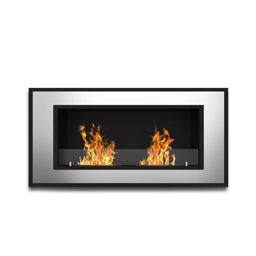 Regal Flame Brooks 47 Inch Ventless Built In Recessed Bio Ethanol Wall Mounted Fireplace
