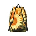 thumbnail image 2 of Naloa Golden Sunflower In Field Canvas Backpack for Men Women Rucksack Casual Travel Daypack College Tote Satchel Bookbag for Teens-Medium, 2 of 7