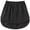 Black, variant on Women's Shirt Hem Extension – with Button-down Inner Layer, Elastic Waistband, Detachable for Layering with A Skirt.