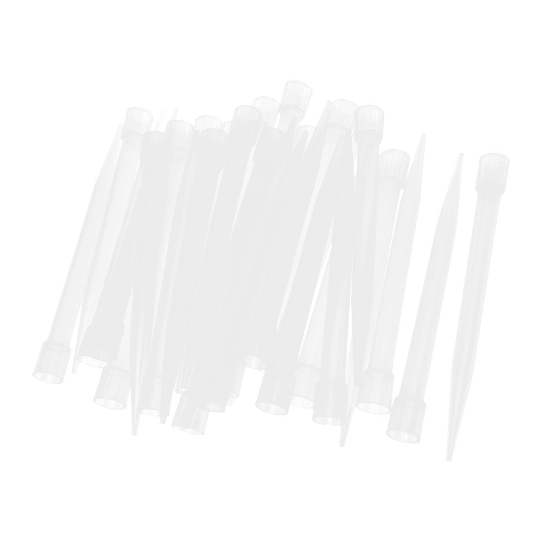 50PCS Fine Tip Liquid Transfer Pipette Tips Clear White 5ml for Lab