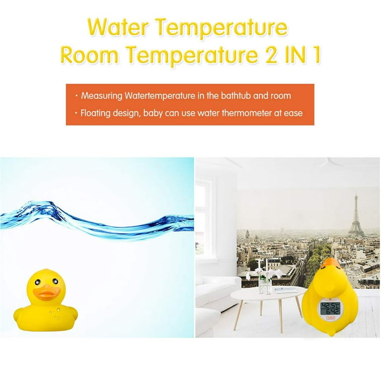 Baby Bath Tub Thermometer, Advanced Sensors Exquisite Whale Shaped Bath  Floating Toy Thermometer Silent Alarms For Bathroom