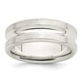 thumbnail image 5 of 925 Sterling Silver 7mm Brushed Fancy Band Ring Size 8.5, 5 of 7