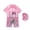 AB195 Pink, variant on Bainana Toddler Buoyancy Swimsuit For Girls Cartoon Print Short Sleeve Crew Neck One-Pieces Swimwear Comfortable Cute Little Girls Summer Holiday Beachwear With Cap Light Pink Size 6-7 Years