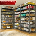thumbnail image 5 of REIBII 8-Tier Metal Shelves 75" H Tall Wire Shelving Detachable Shelving Unit Adjustable Storage Shelves for Laundry Pantry Kitchen ,75" X35.05" X13.59", 5 of 7