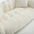 thumbnail image 4 of Homy Casa 2-Person Bean Bag Sofa with High Resilience Foam, Chenille Loveseat for Living Room, 4 of 9