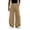 Khaki, variant on Men's Wide Leg Sweatpants,Drawstring Elastic Waist Loose Fit Pants with Pockets for Daily Wear