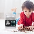 thumbnail image 1 of Teissuly Banking Play Toys For Kids, Mini ATM Auto Scroll Paper Coin Bank Money Saving Box With Password, Cashes & Coins Saving Box For Boys And Grils Gifts Toys Black Teissuly WER202312134135, 1 of 9