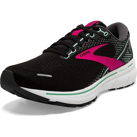 

Brooks Ghost 14 Womens Road-Running Shoes - Black/Pink/Yucca - 9