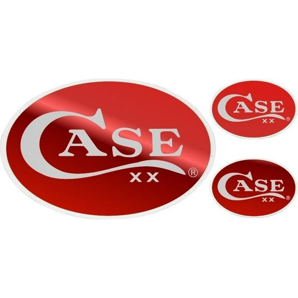 Case XX 50032 Knife Accessories Oval Logo Window Decals 3 Pack, 1 Large