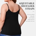 thumbnail image 5 of Daupanzees 3 Pack Plus Size Camis for Women Built-in-bra Yoga Tank Tops Workout Athletic Lightweight Solid Camisole Adjustable Strap, 5 of 8