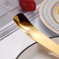 thumbnail image 4 of Yhsdtq,Popular Picks,Stainless Steel Long Handle Spoon, Ice Cream Cake Dessert Spoon, 2pc Set, Ergonomic Design, For Baking Cooking, Serving Utensil, Kitchen Dining Tool | Stainless Steel, Gold, 4 of 9