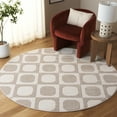 thumbnail image 2 of SAFAVIEH Saylor Aras Geometric Area Rug, Beige/Ivory, 6'3" x 6'3" Round, 2 of 7