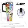 thumbnail image 3 of Shiny Eevee Car Cup Tumbler with Handle & Straw 40Oz Cupholder Water Bottle Insulated Stainless Steel Cup, 3 of 8