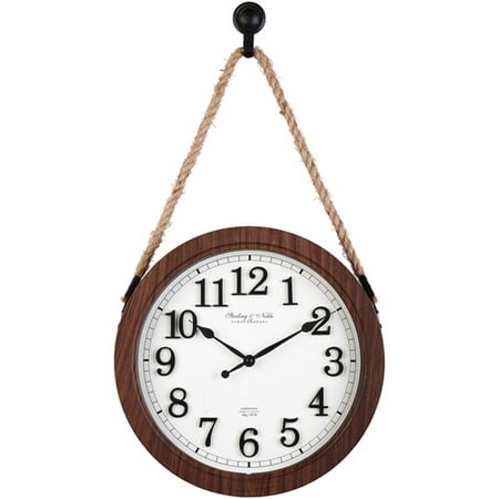 Hanging Wall Clock better homes and gardens 12" hanging rope wall clock - walmart Hanging Wall Clock better homes and gardens 12" hanging rope wall clock - walmart