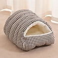 thumbnail image 6 of CuiLiyq Cat Sleeping Bag Bed, Winter Soft Plush Sack Self Warming Cave Bed for Indoor Cats, Wrap Comfortable Pet Snuggle Sack, Soft Plush Large Bag, 11.81" x 11.81" x 7.87", Gray, 6 of 6