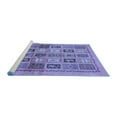 thumbnail image 2 of Ahgly Company Machine Washable Indoor Round Abstract Blue Modern Area Rugs, 7' Round, 2 of 4