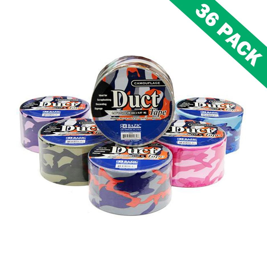 Colored Duct Tape, Assorted Camouflage Color 36 Pack Duct Tape Multi