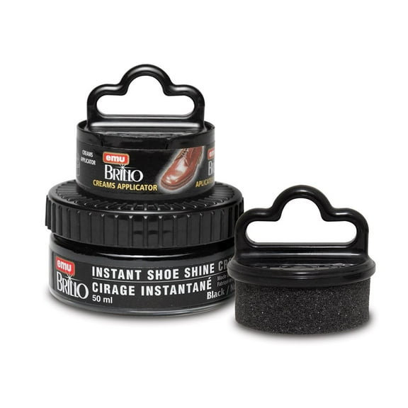 Moneysworth & Best Instant Shoe Shine Cream Kit with Dauber Black