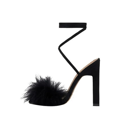 

TAIAOJING Women s High Heels Ladies High Heels Plus Size Lace Up Sandals Stilettos Sandals Zapatillas
