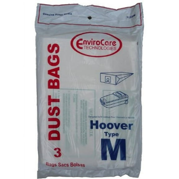 Replacement Part For Hoover Dimension Canister Type M Filter Vacuum Bags 3 Pk - 113SW