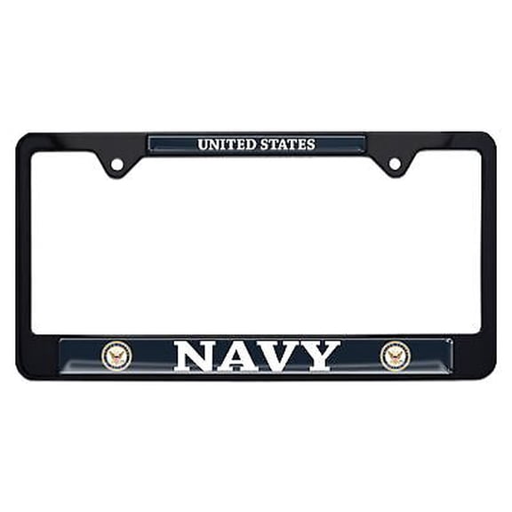 United States Navy Black License Plate Frame