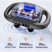 Handheld Deep Tissue Massager with Heat, Corded Electric Percussion Massager with 6 Heads & 9 Speeds for Full Body Relaxation