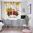 thumbnail image 4 of Sunflower Truck Kitchen Curtains Window Panels, Elegant Yellow Floral Summer Botanical Insulated Window Treatment Curtain, Grommet Curtains for Bedroom/Living Room/Bathroom, 2 Piece 52"Wx63"L, 4 of 8