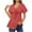 Watermelon Red-05, variant on Mittory Women Casual Peplum Tops Elegant V Neck Bell Short Sleeve Dressy Blouses Cute Tie Front Tops Shirts