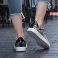 thumbnail image 4 of Cyiecw Women's Glitter Shoes Fashion Shiny Sequin Tennis Sneakers Lightweight Lace up Casual Shoes, 4 of 8