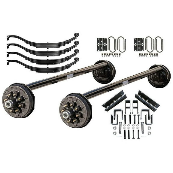 7000 lb TK Tandem Axle Heavy Duty Kit with Suspension - 14K Capacity (Drop Axle Series), 95/00 (Loose Spring Seats)