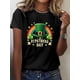 thumbnail image 1 of Women's St. Patrick's Day Leprechaun Hat & Shamrock Graphic T-Shirt - Casual Crew Neck, Short SleeveCamisetas de verano para mujer, manga corta, cuello redondo, casual, lindo, con gráficos, camisetas, 1 of 6