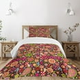thumbnail image 3 of Ambesonne Colorful Quilted Bedspread Set 2 Pcs, Peace Love Joyful Vivid, Twin Size, Multicolor, 3 of 6