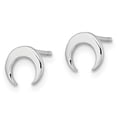 thumbnail image 2 of TheJewelryHut Designer Sterling Silver Rhodium-plated Polished Moon Post Earrings, 2 of 2