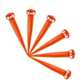 thumbnail image 1 of Outdoor 6Pcs Orange Heavy Duty ABS Plastic Tent Stakes Ground Camping 16 Inch, 1 of 8