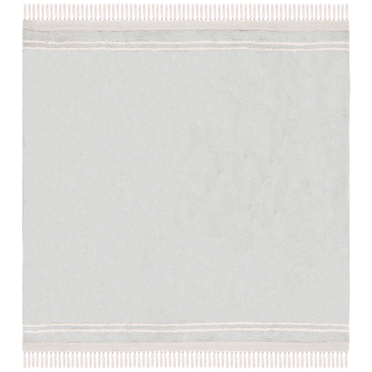 SAFAVIEH Easy Care Tahnee Solid Area Rug, 6' x 6' Round, Light Blue/Ivory